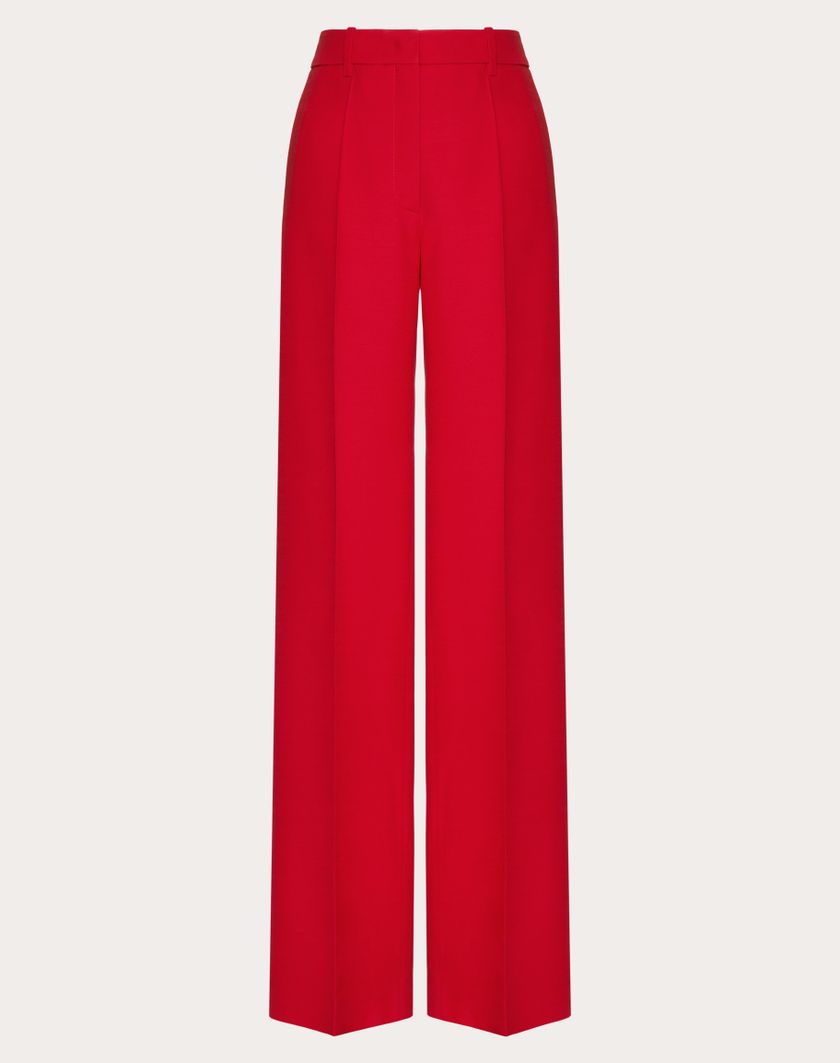 Valentino Handbags Pantaloni In Crepe Couture per Donna in Avorio | Valentino IT