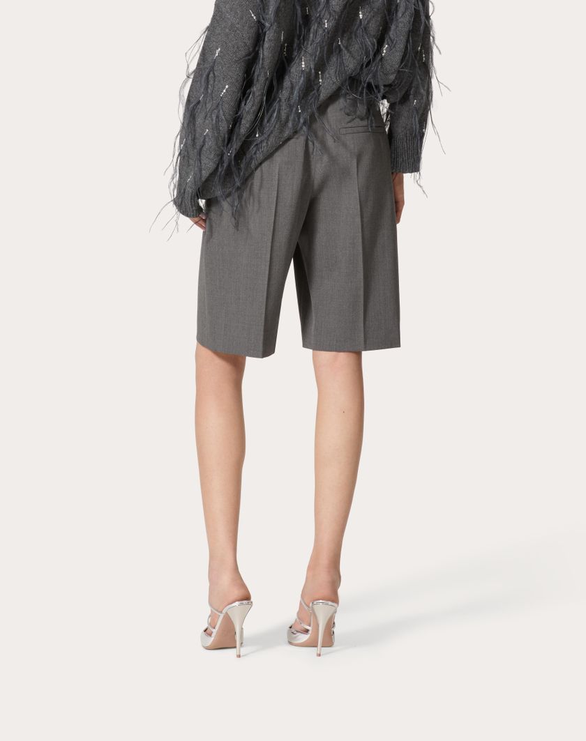 Valentino Handbags Bermuda In Active Gabardine per Donna in Grigio | Valentino IT Outlet