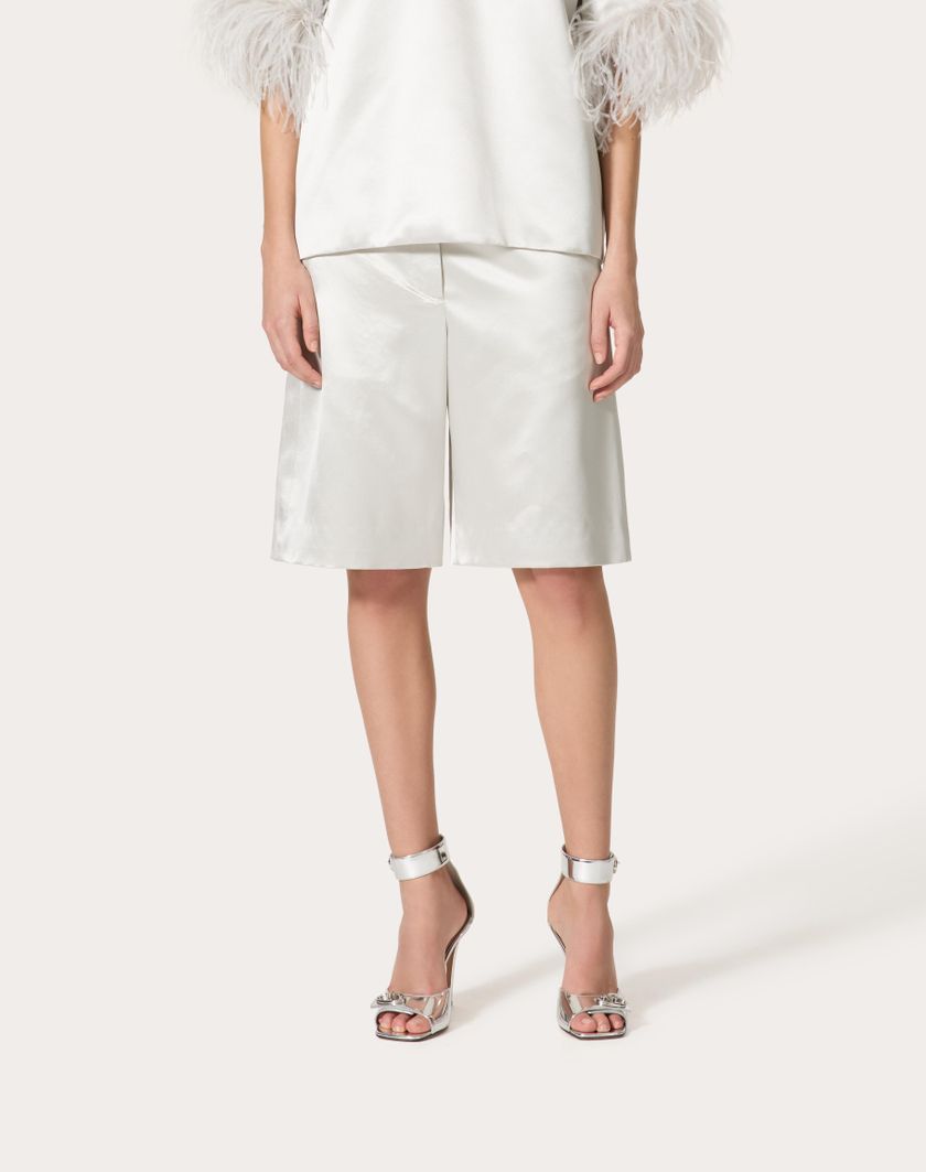 Valentino Handbags Bermuda In Satin De Soie per Donna in Smoky | Valentino IT Saldi