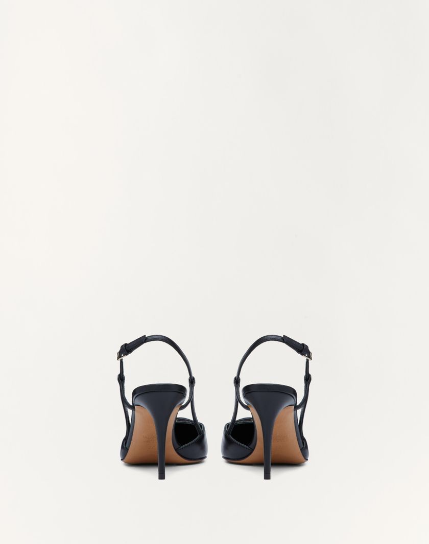 Valentino Handbags Décolleté Slingback Vlogo Signature In Vitello 80mm per Donna in Nero | Valentino IT In Saldo