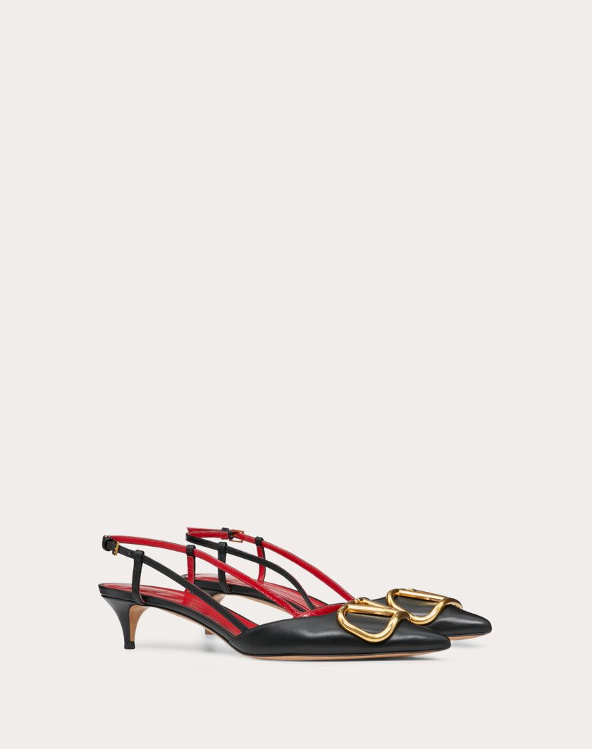 Valentino Handbags Décolleté Slingback Vlogo Signature In Vitello 40mm per Donna in Nero | Valentino IT Spedizione gratuita