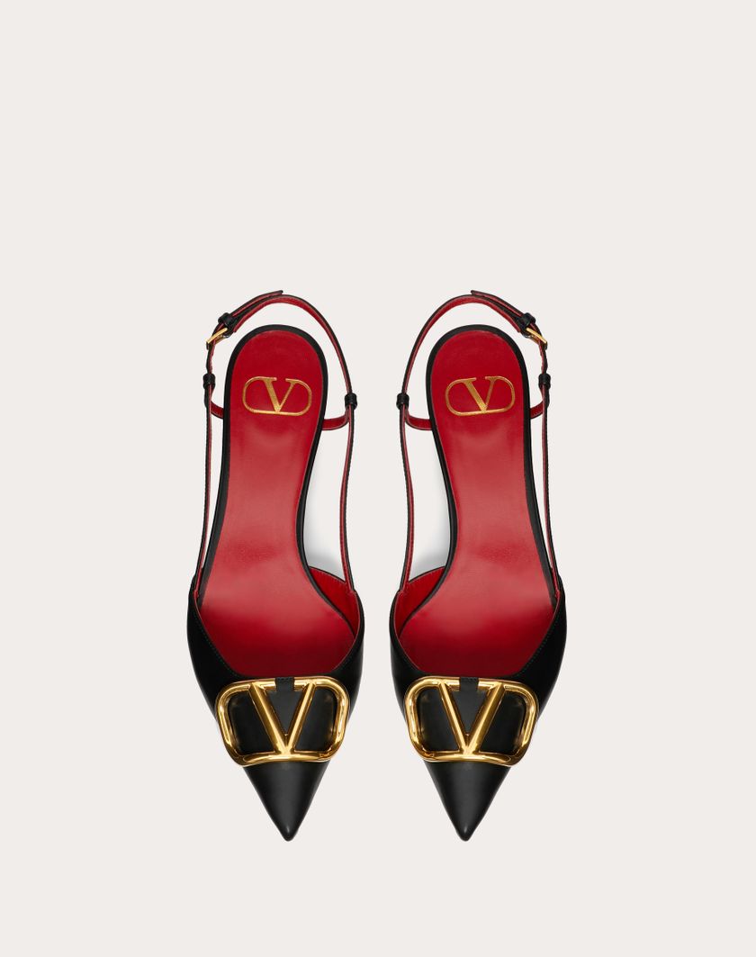 Valentino Handbags Décolleté Slingback Vlogo Signature In Vitello 40mm per Donna in Nero | Valentino IT Spedizione gratuita