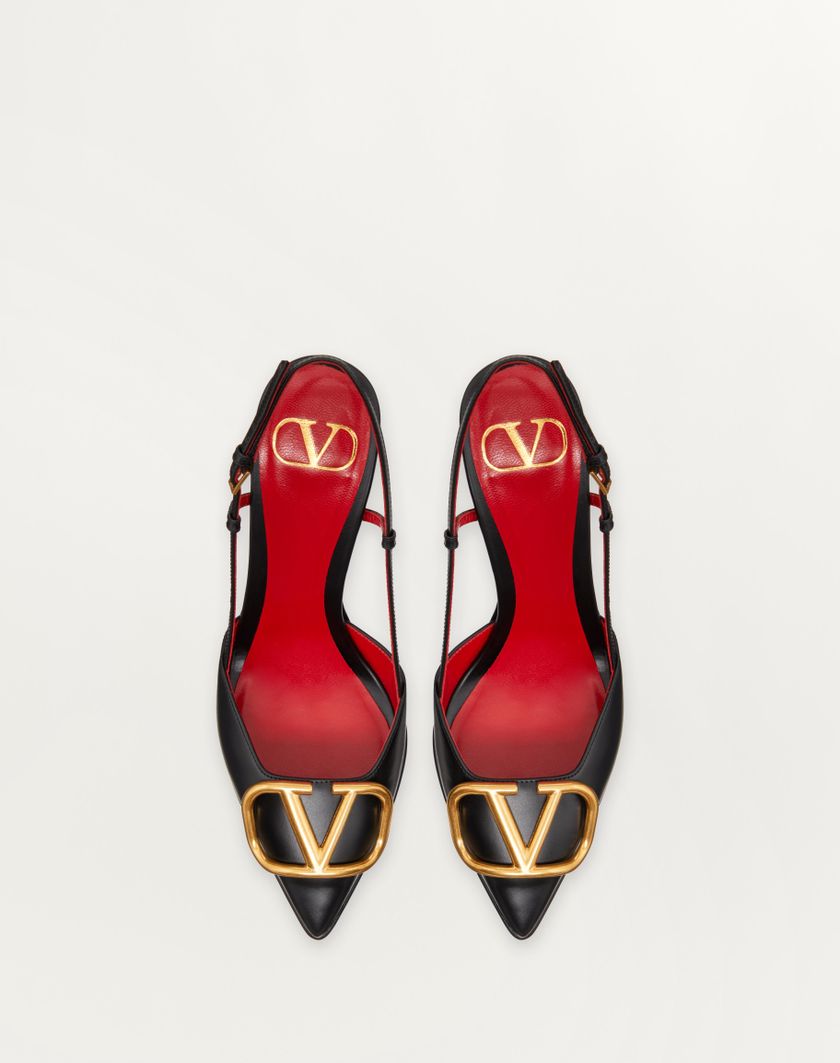 Valentino Handbags Décolleté Slingback Con Plateau Vlogo Signature In Vitello 120mm per Donna in Poudre | Valentino IT Prezzo di fabbrica