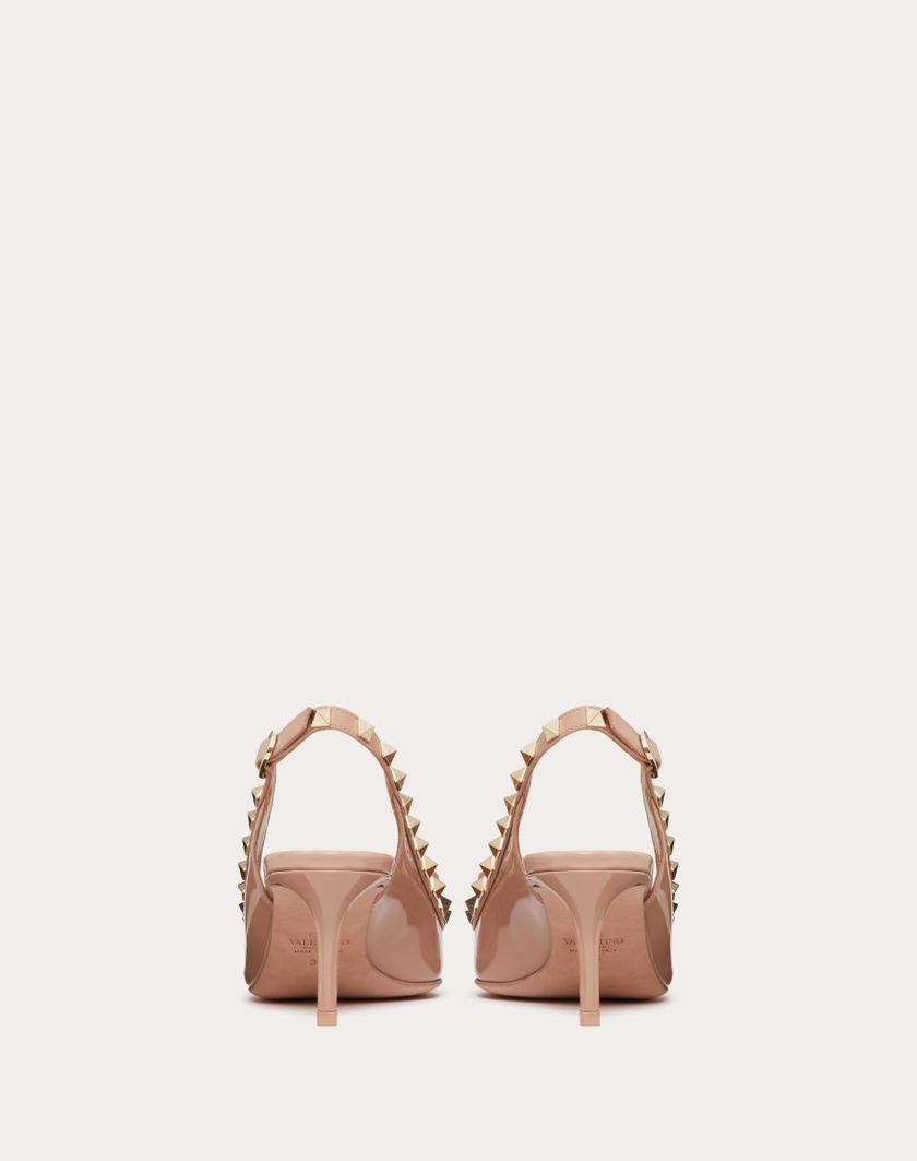 Valentino Handbags Décolleté Slingback Rockstud Bow In Vernice 60mm per Donna in Rose Cannelle | Valentino IT Flash Sale