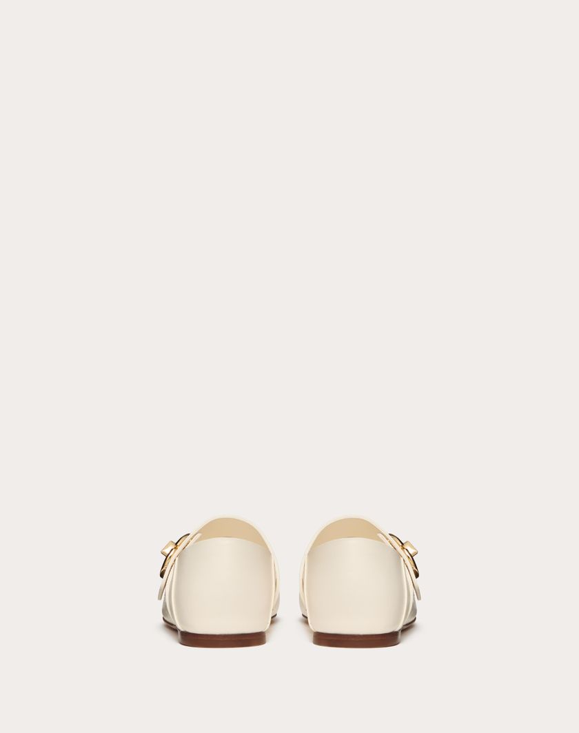 Valentino Handbags Ballerina Mary-jane Vlogo Locker In Vitello per Donna in Nero | Valentino IT Offerta natalizia