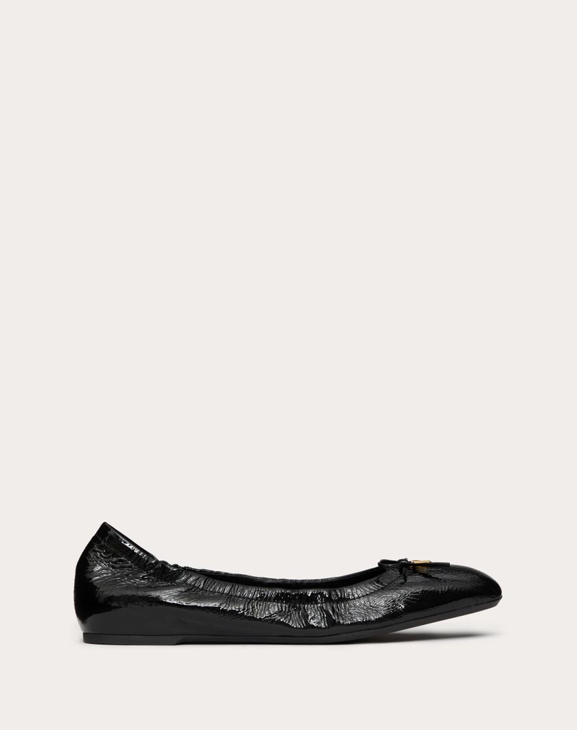 Valentino Handbags Ballerina Vlogo Signature In Vernice per Donna in Nero | Valentino IT Offerta migliore
