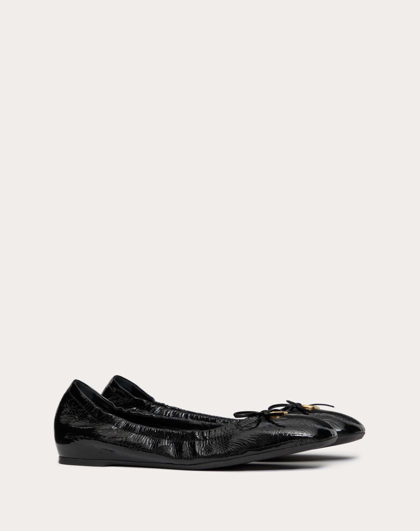 Valentino Handbags Ballerina Vlogo Signature In Vernice per Donna in Nero | Valentino IT Offerta migliore