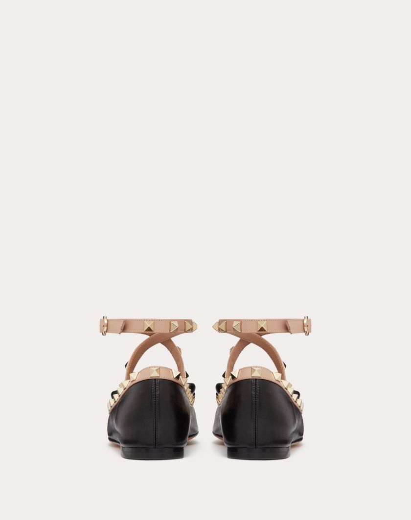 Valentino Handbags Ballerina Rockstud In Nappa per Donna in Nero | Valentino IT Offerta temporanea