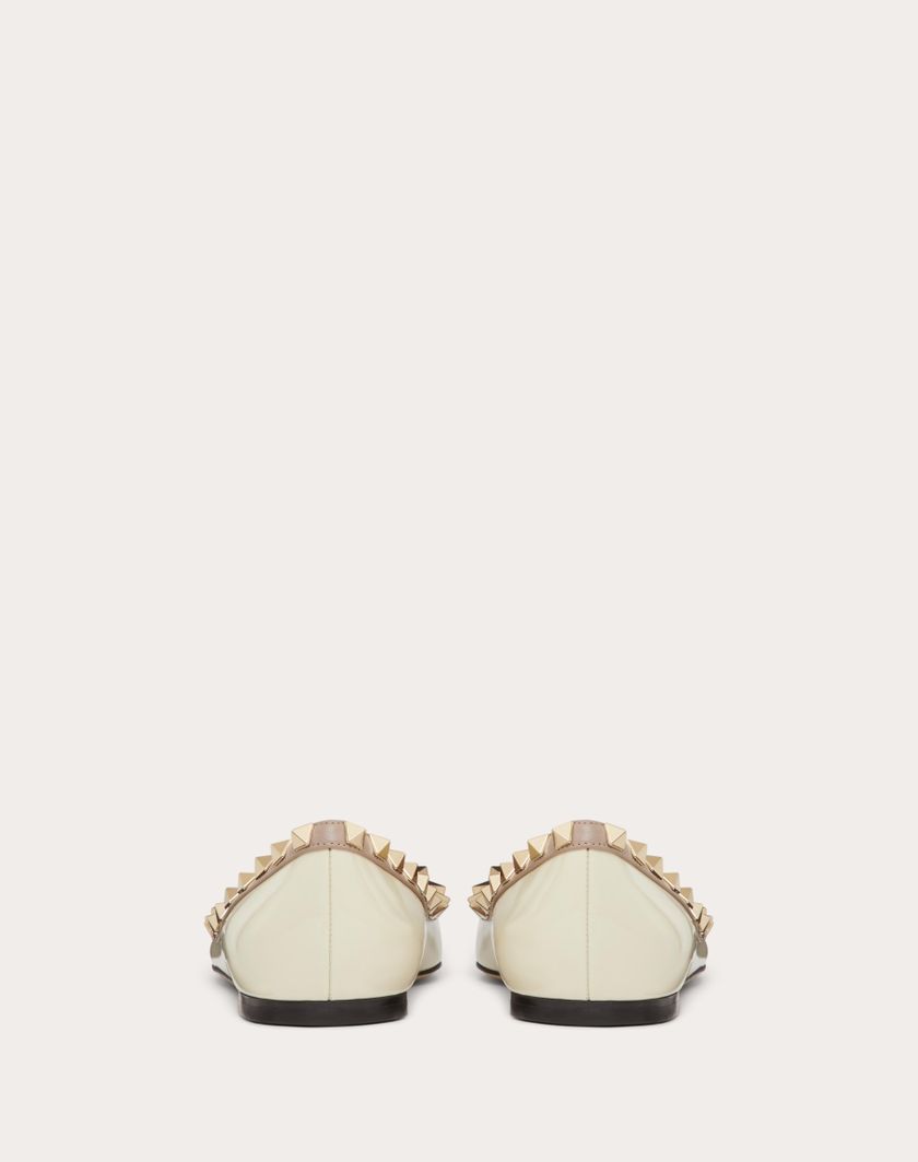 Valentino Handbags Ballerina Rockstud In Vernice per Donna in Poudre | Valentino IT Enormi risparmi