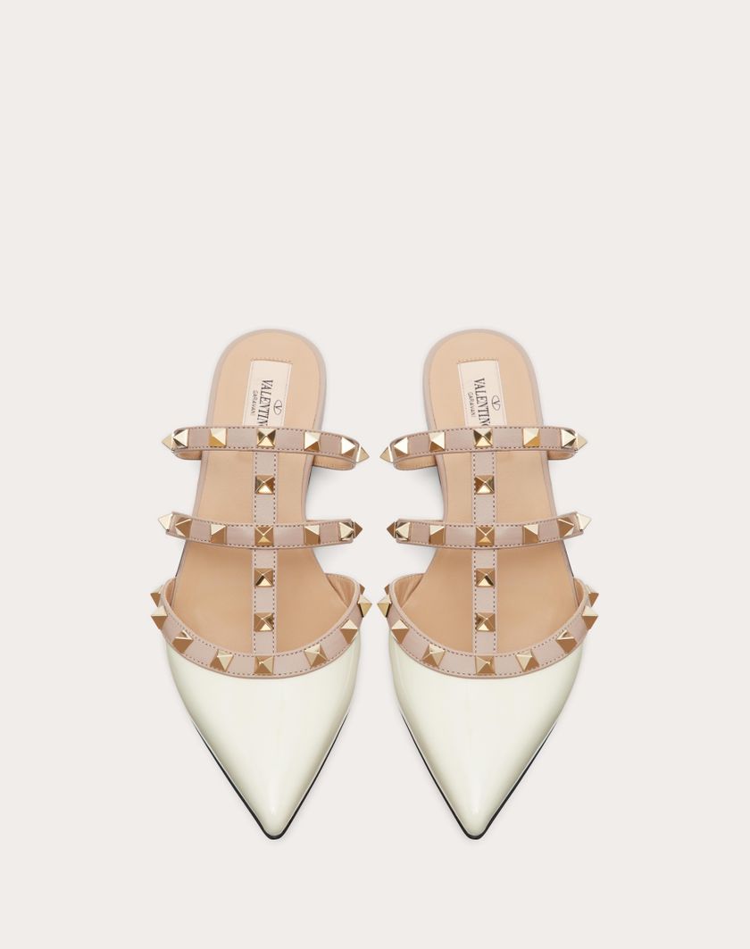 Valentino Handbags Mule Rockstud In Vernice per Donna in Poudre | Valentino IT Super Saving Price
