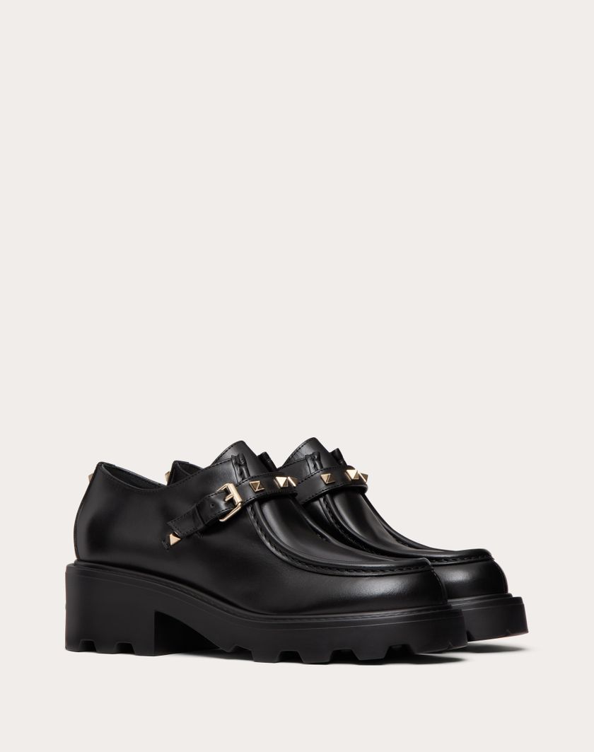 Valentino Handbags Single Monk Strap Rockstud In Vitello 55mm per Donna in Nero | Valentino IT ACQUISTA ORA