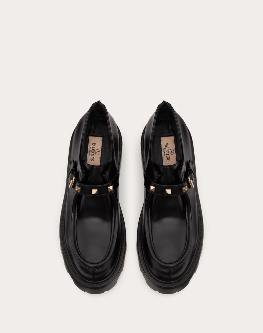 Valentino Handbags Single Monk Strap Rockstud In Vitello 55mm per Donna in Nero | Valentino IT ACQUISTA ORA