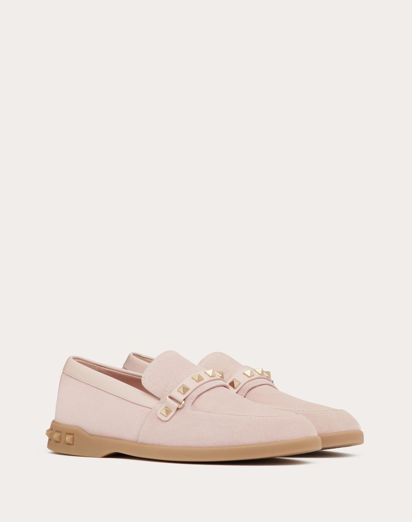 Valentino Handbags Mocassino Leisure Flows In Crosta per Donna in Cappuccino | Valentino IT Ultimo giorno