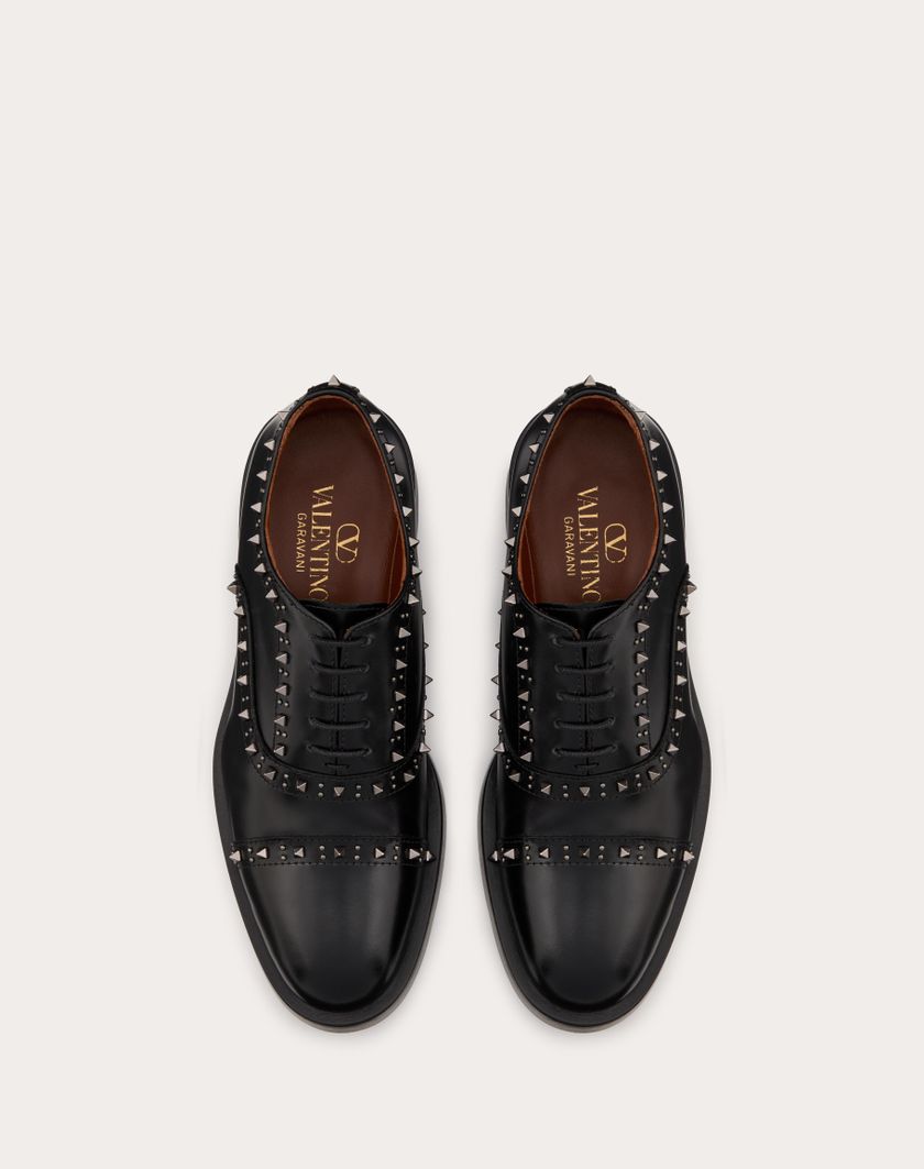 Valentino Handbags Scarpa Stringata Oxford Valentino Garavani Gentleglam In Vitello per Donna in Nero | Valentino IT Promozione temporanea
