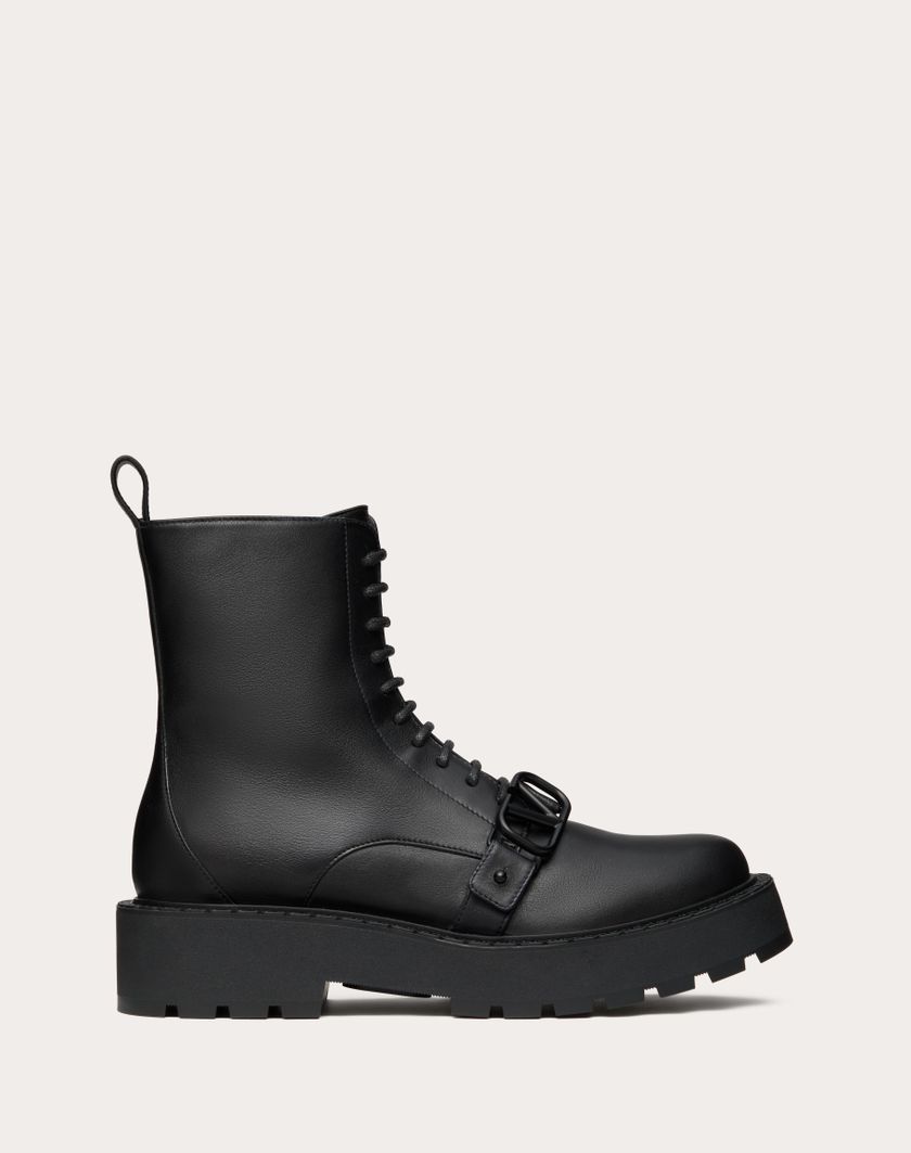 Valentino Handbags Combat Boot Vlogo Signature In Vitello 45mm per Donna in Nero | Valentino IT