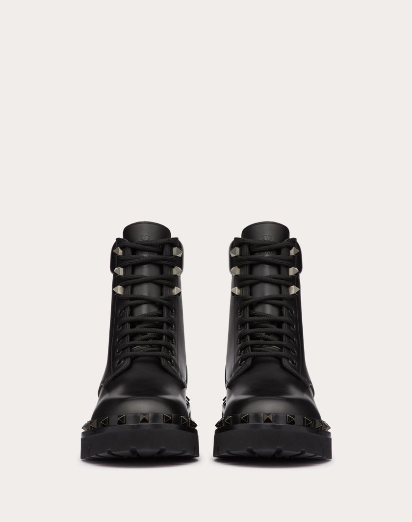 Valentino Handbags Combat Boot Rockstud In Vitello E Borchie In Tono 50mm per Donna in Nero | Valentino IT Solo un giorno rimasto