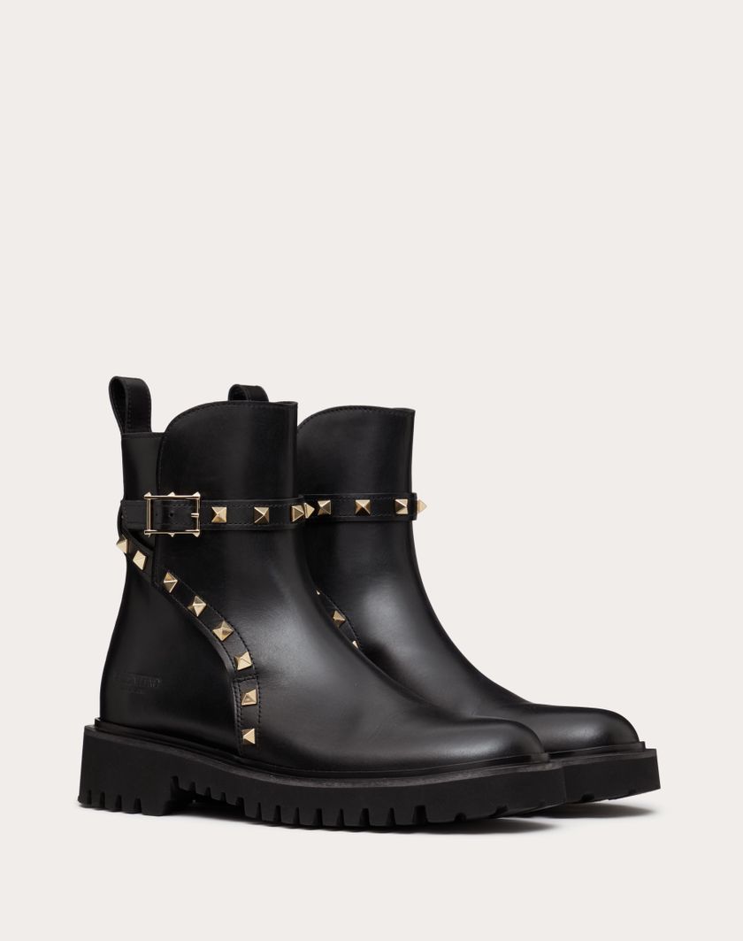 Valentino Handbags Stivaletto Rockstud In Vitello 40mm per Donna in Nero | Valentino IT Enormi sconti