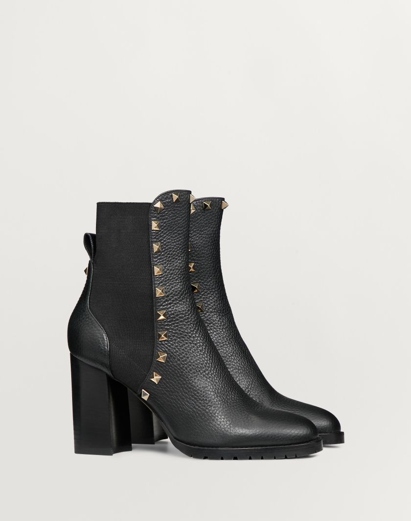 Valentino Handbags Stivaletto Rockstud In Vitello Granato 80mm per Donna in Nero | Valentino IT Trasporto libero internazionale