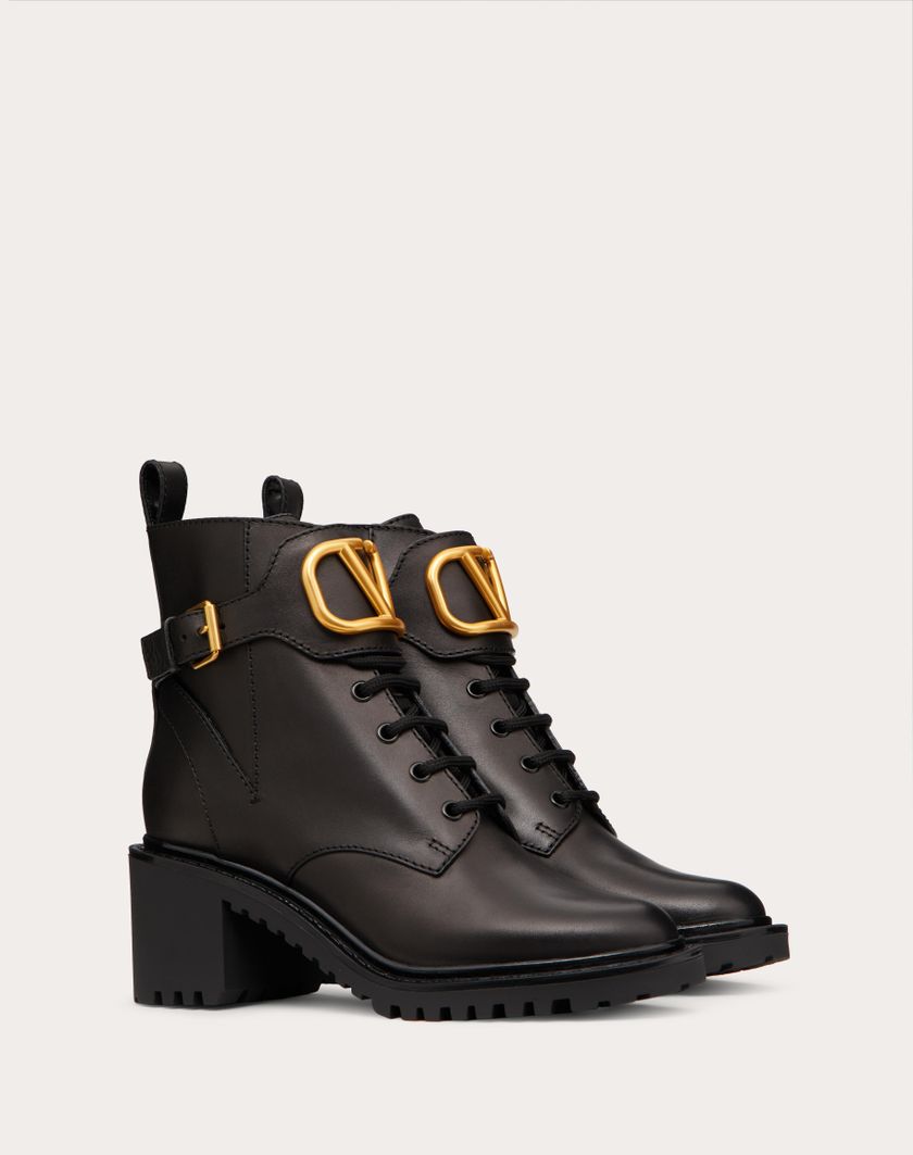 Valentino Handbags Combat Boot Vlogo Signature In Vitello 70mm per Donna in Nero | Valentino IT Black Friday Prezzi