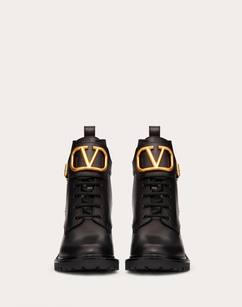 Valentino Handbags Combat Boot Vlogo Signature In Vitello 70mm per Donna in Nero | Valentino IT Black Friday Prezzi