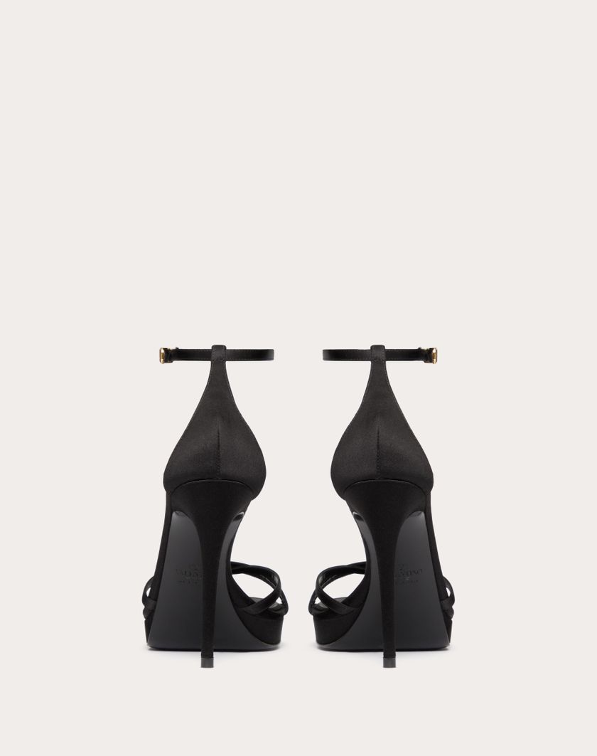 Valentino Handbags Sandalo Con Plateau Valentino Garavani Eveninglam In Raso 120mm per Donna in Nero | Valentino IT 50% di sconto per tempo limitato