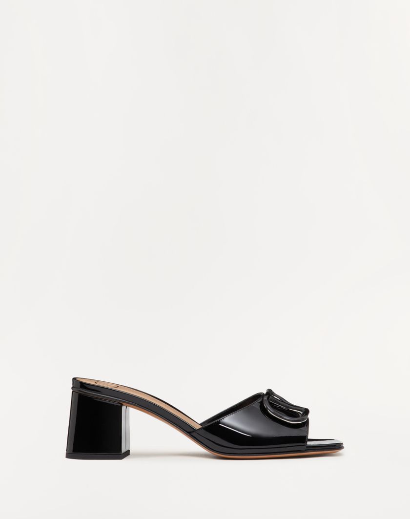 Valentino Handbags Sandalo Slide Vlogo Signature In Vernice 60mm per Donna in Azzurro | Valentino IT Soddisfazione Garantita