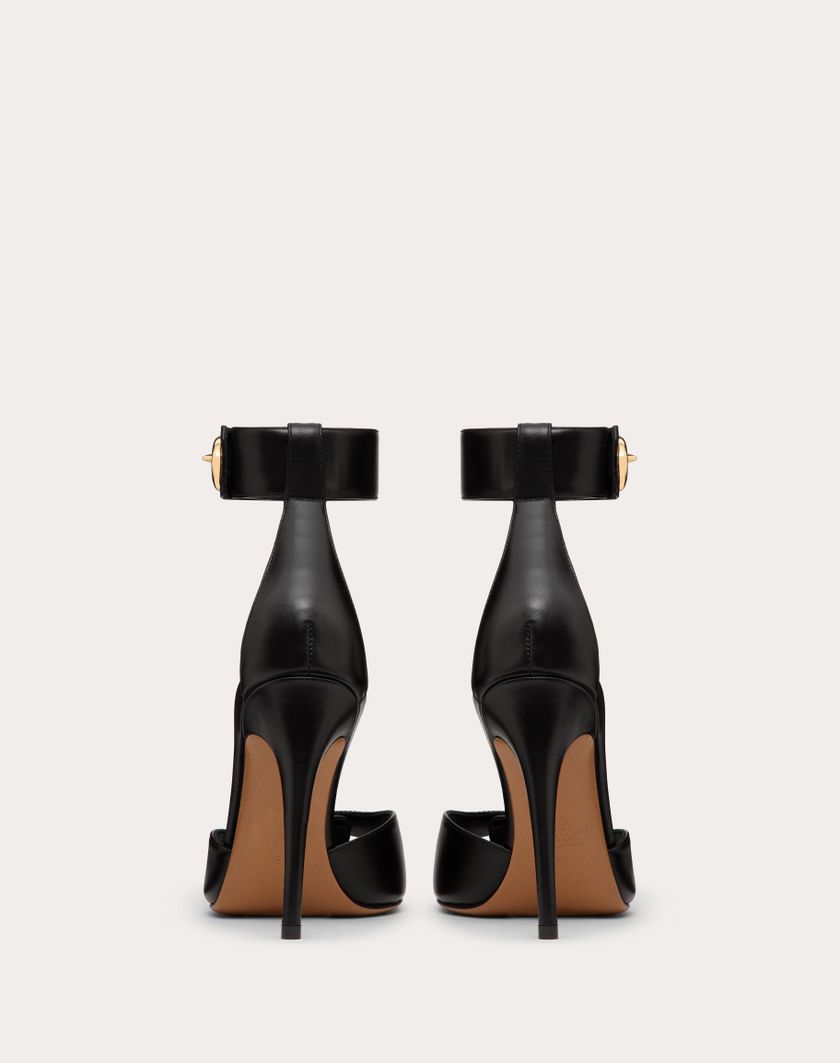 Valentino Handbags Sandalo Vlogo Locker In Vitello 105mm per Donna in Nero | Valentino IT Acquista Ora
