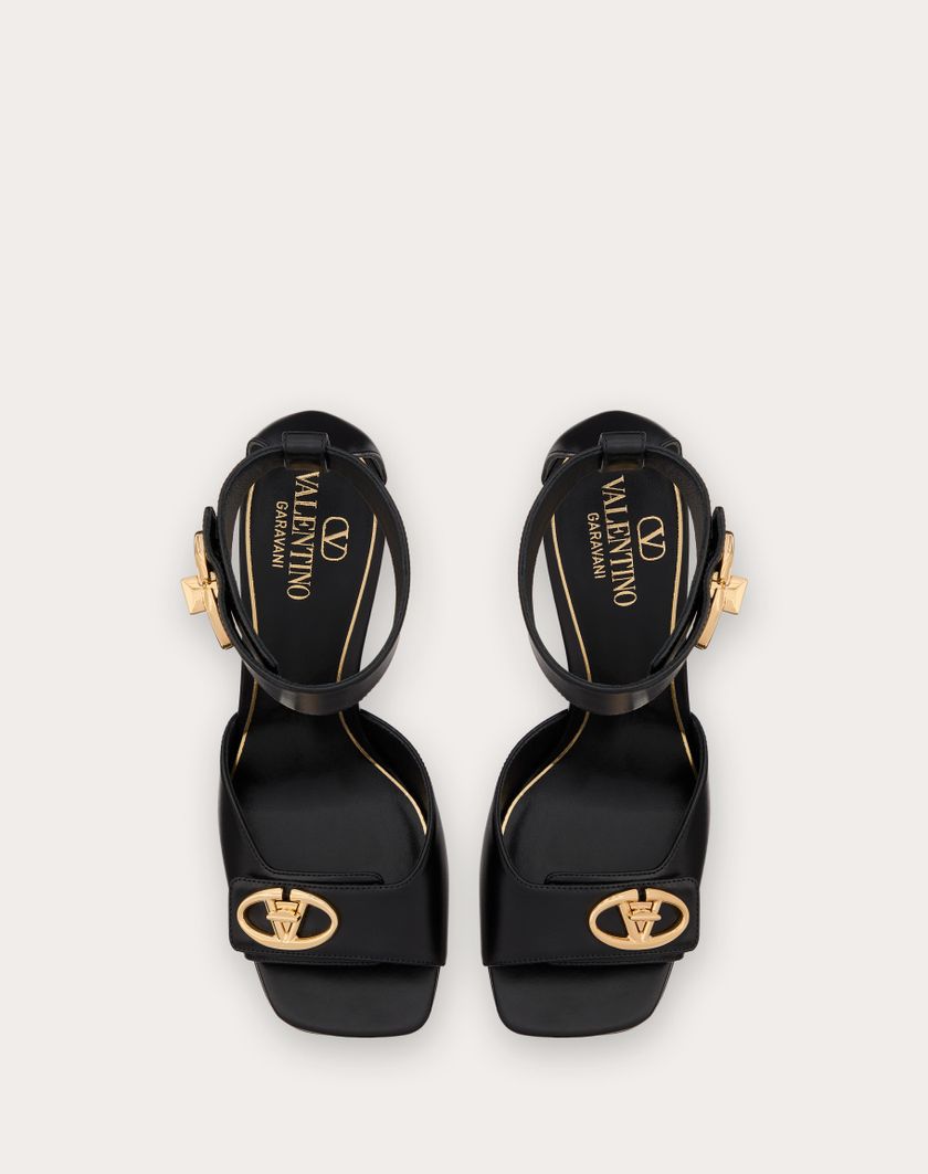 Valentino Handbags Sandalo Vlogo Locker In Vitello 105mm per Donna in Nero | Valentino IT Acquista Ora
