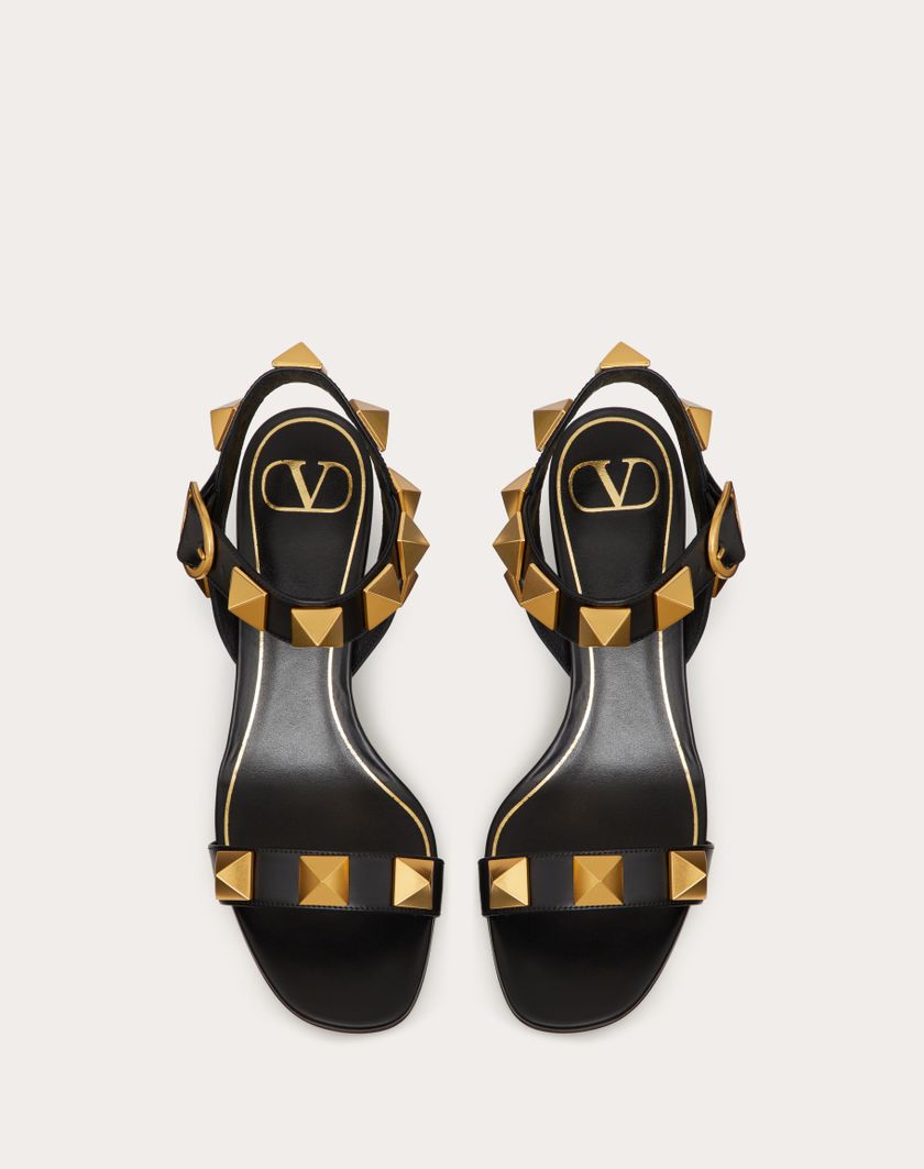 Valentino Handbags Sandalo Roman Stud In Vitello 60mm per Donna in Light Ivory | Valentino IT Promozione Limitata