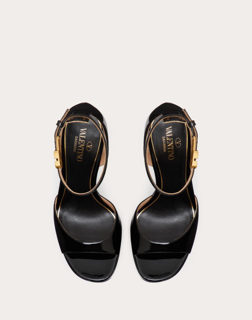 Valentino Handbags Sandalo Con Plateau Valentino Garavani Tan-go In Vernice 155mm per Donna in Nero | Valentino IT Sottocosto
