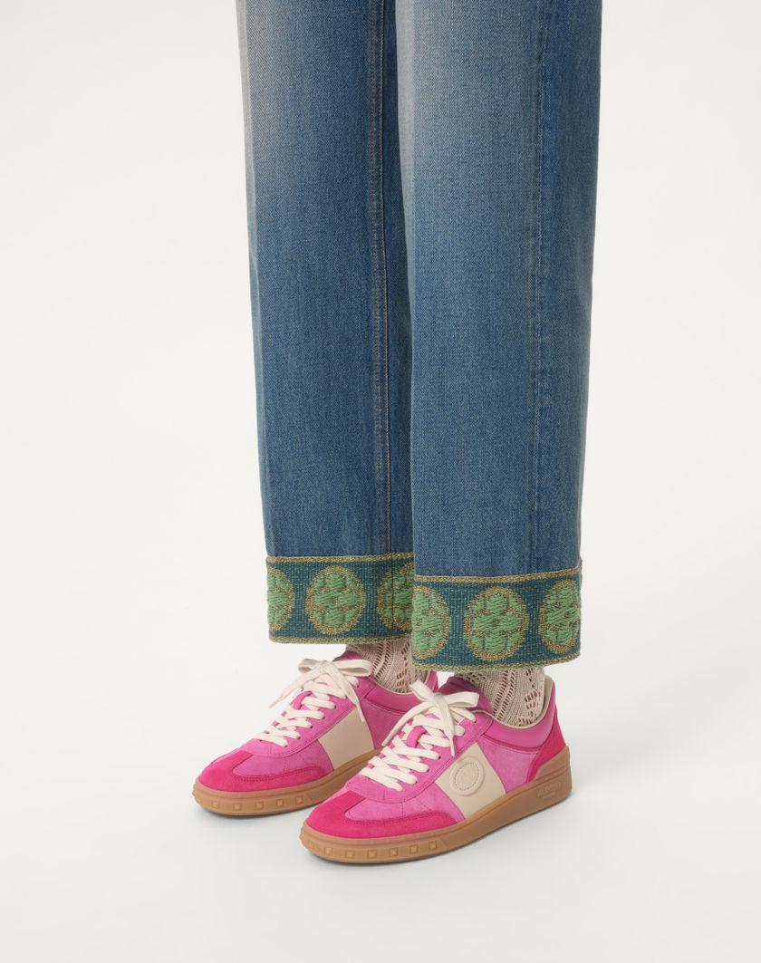 Valentino Handbags Sneaker Upvillage In Crosta per Donna in Cyclamin Pink/hot Pink/glace | Valentino IT Novità