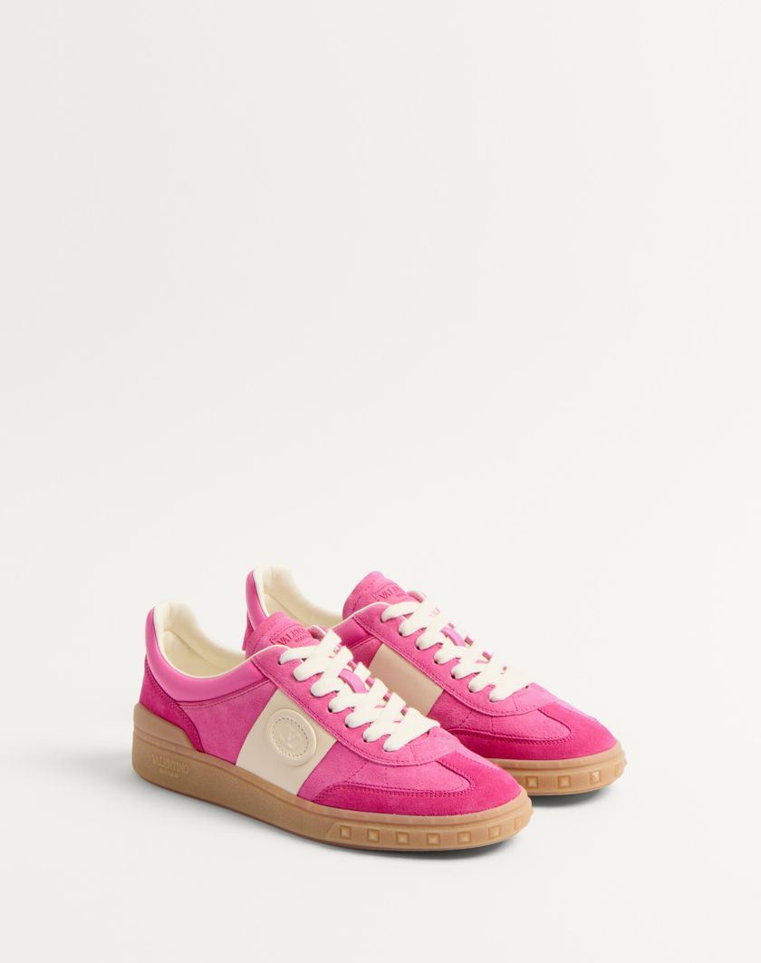 Valentino Handbags Sneaker Upvillage In Crosta per Donna in Cyclamin Pink/hot Pink/glace | Valentino IT Novità