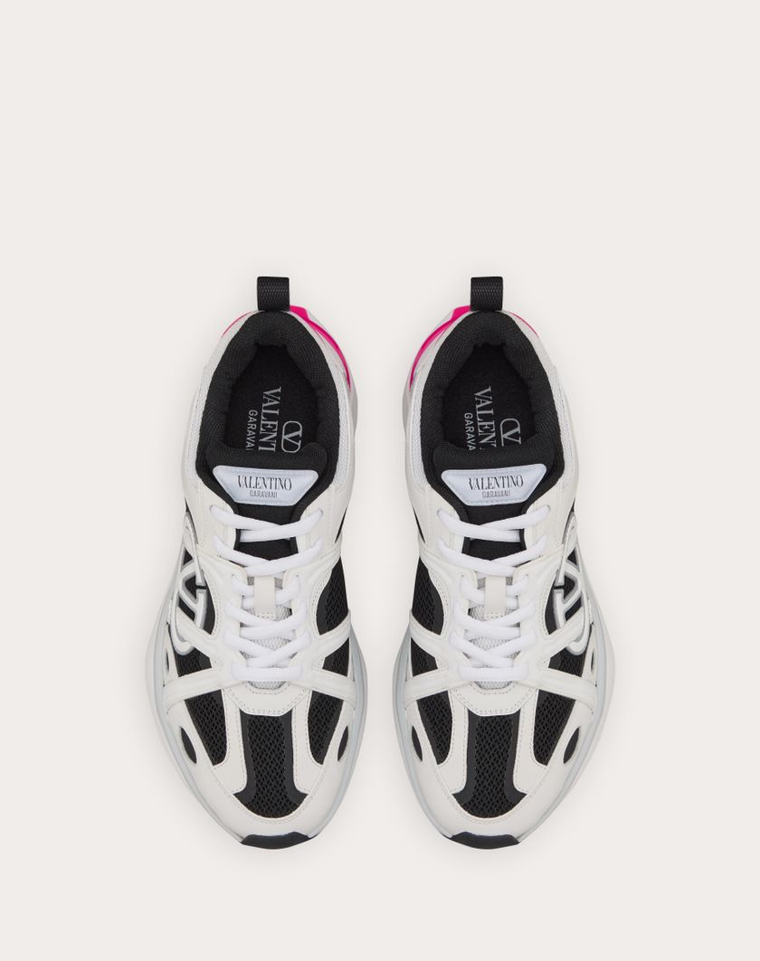 Valentino Handbags Sneaker Vlogo Easyjog In Vitello E Tessuto per Donna in Multicolor | Valentino IT Economico