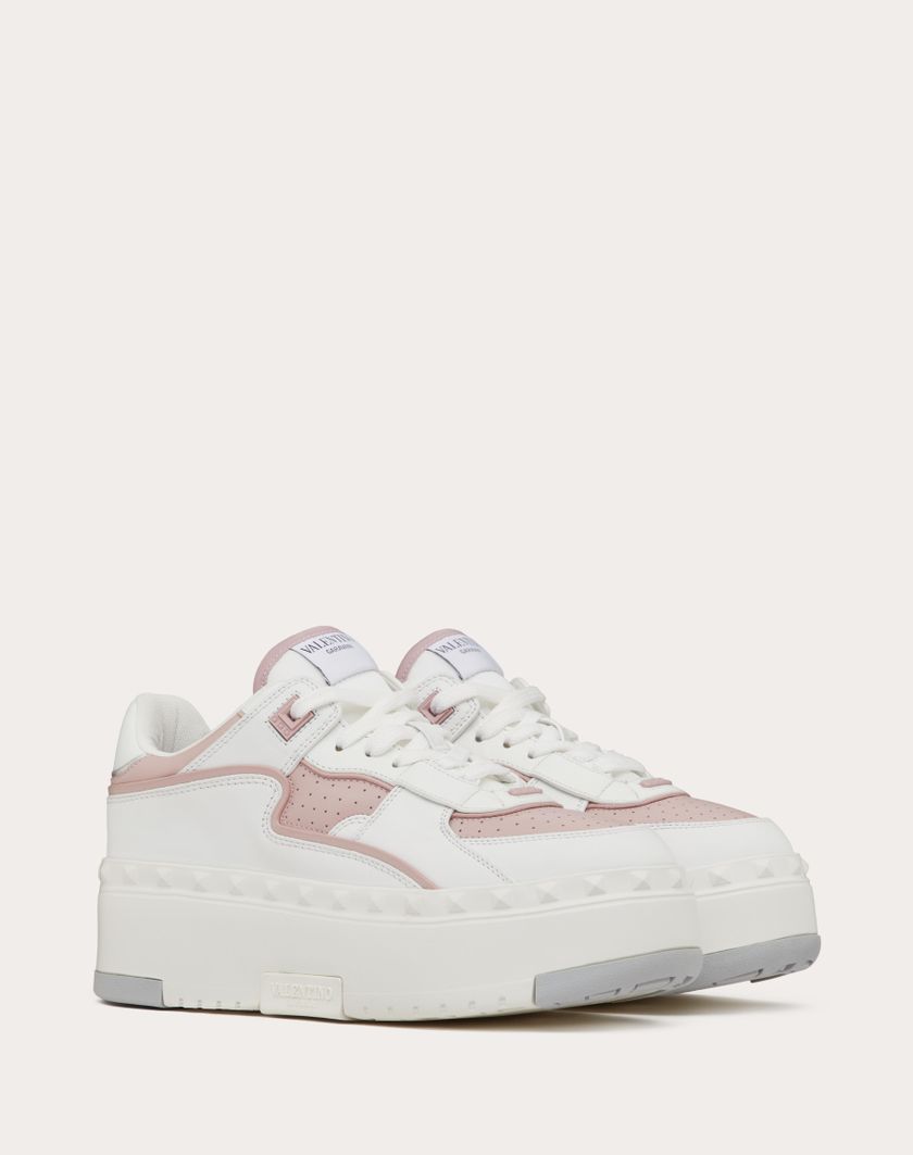Valentino Handbags Sneaker Freedots Xl In Vitello per Donna in Bianco/rose/silver | Valentino IT Offerte