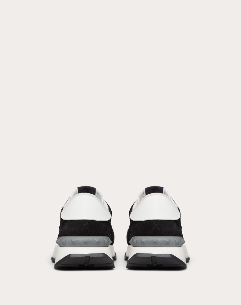 Valentino Handbags Sneaker Lacerunner In Pizzo E Mesh per Donna in Nero/pastel Grey/stone | Valentino IT Negozio online di fabbrica