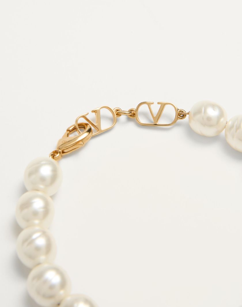 Valentino Handbags Bracciale Coeur Royal In Metallo Smalto E Perle per Donna in Multicolor | Valentino IT Offerta migliore