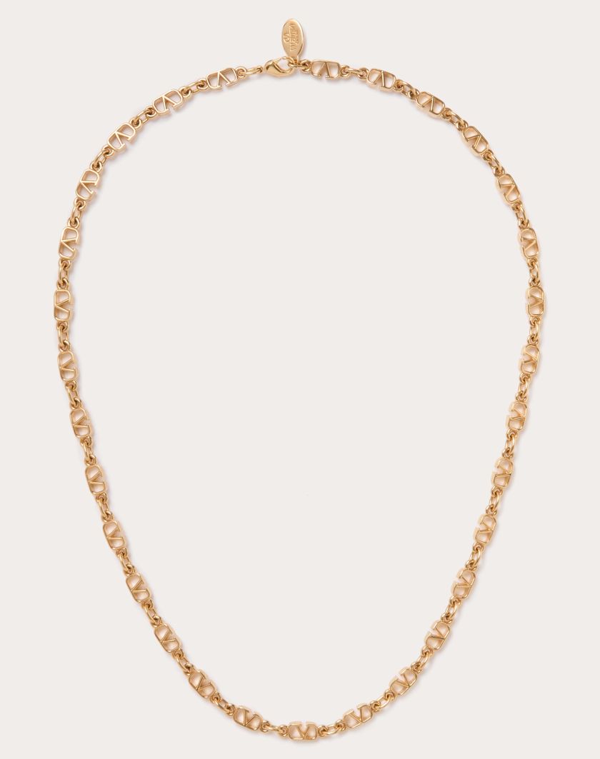 Valentino Handbags Collana Vlogo Signature In Metallo per Donna in Oro | Valentino IT