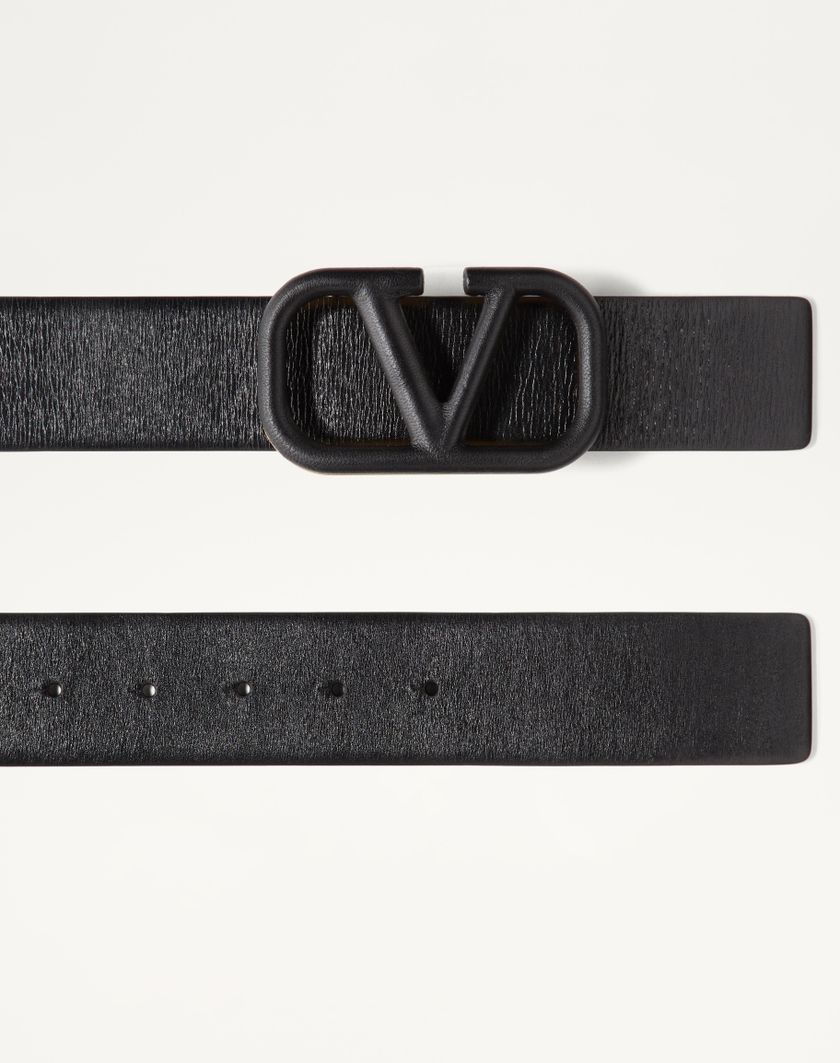 Valentino Handbags Cintura Vlogo Signature In Vitello Lucido 40mm per Donna in Nero | Valentino IT Pezzi Unici