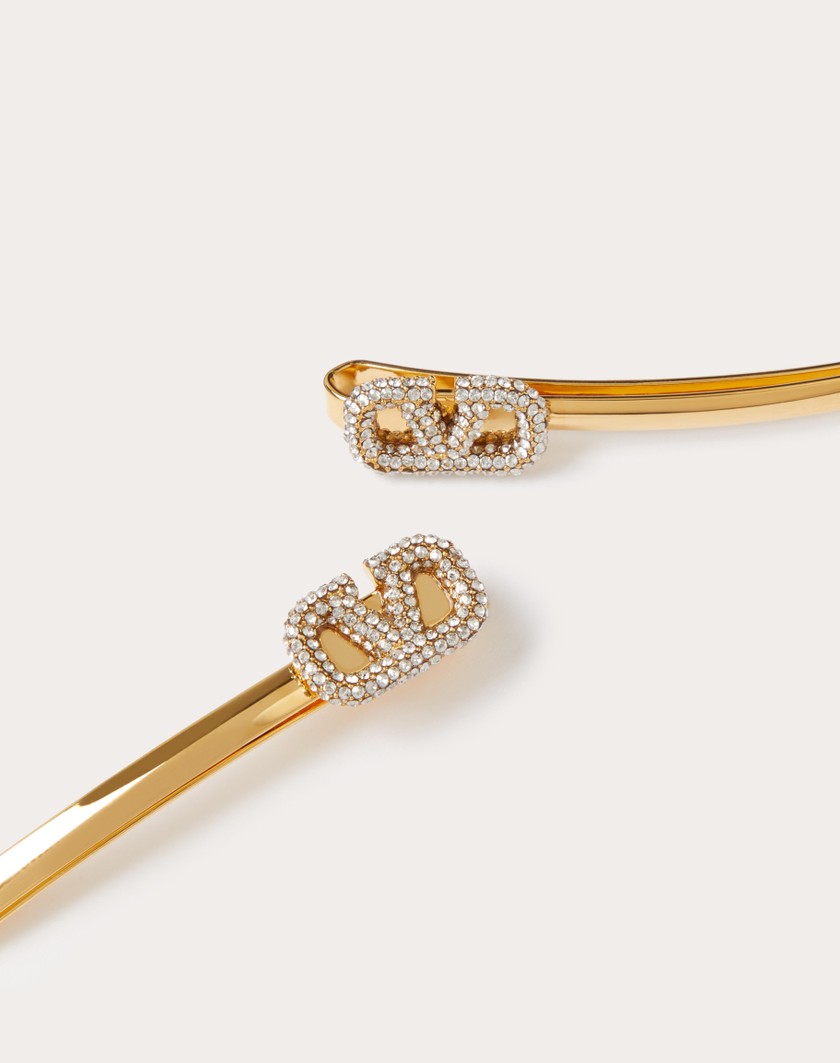 Valentino Handbags Fermagli Per Capelli Vlogo Signature In Metallo E Cristalli Swarovski® per Donna in Oro | Valentino IT Outlet