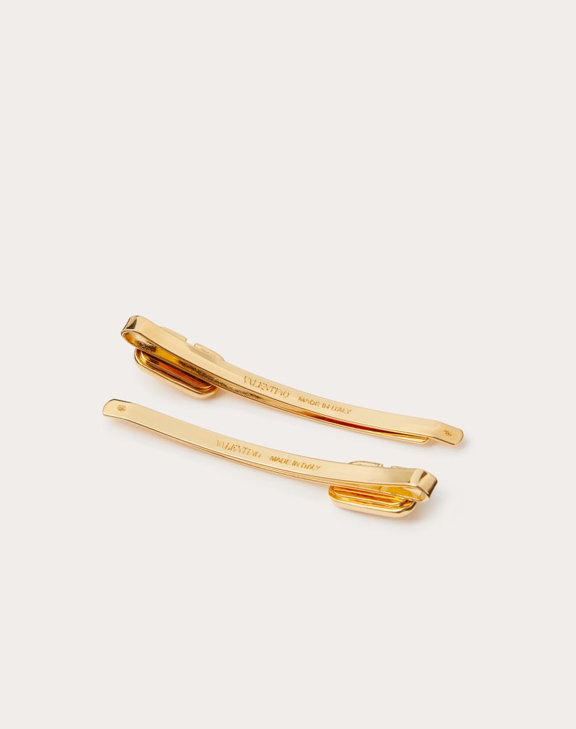 Valentino Handbags Fermagli Per Capelli Vlogo Signature In Metallo per Donna in Oro | Valentino IT Hotsell