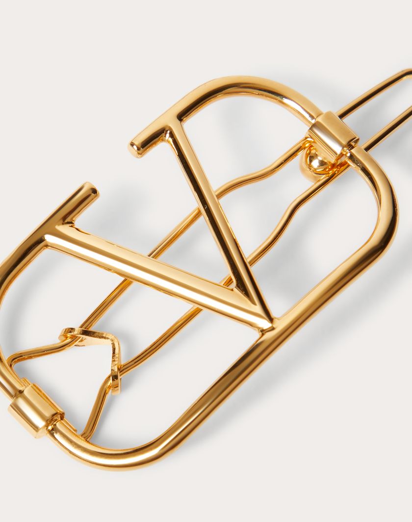 Valentino Handbags Fermaglio Per Capelli Vlogo Signature In Metallo per Donna in Oro | Valentino IT Negozio