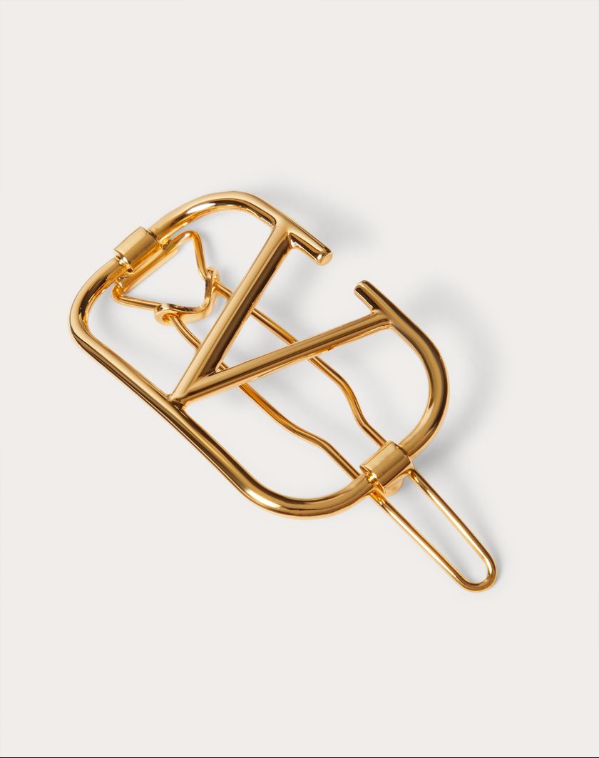 Valentino Handbags Fermaglio Per Capelli Vlogo Signature In Metallo per Donna in Oro | Valentino IT Negozio