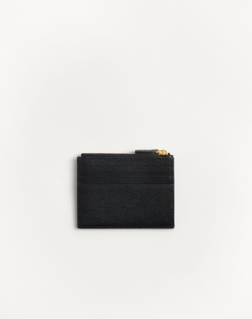 Valentino Handbags Portacarte Vlogo Signature In Vitello Granato per Donna in Nero | Valentino IT Spedizione gratuita