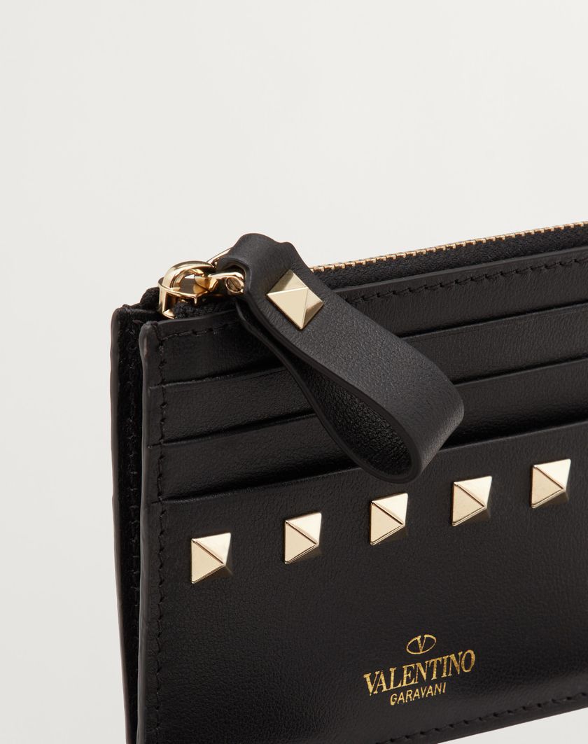 Valentino Handbags Portacarte Rockstud In Vitello Con Zip per Donna in Rosso V. | Valentino IT Offerta esclusiva