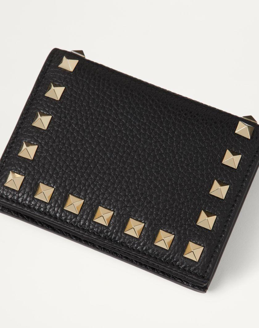 Valentino Handbags Portafoglio Piccolo Rockstud In Vitello Granato per Donna in Poudre | Valentino IT Offerta per la Festa della Mamma