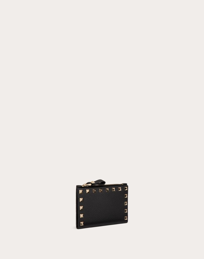 Valentino Handbags Portacarte Con Zip Rockstud In Vitello Granato per Donna in Rosso V. | Valentino IT Vendita calda