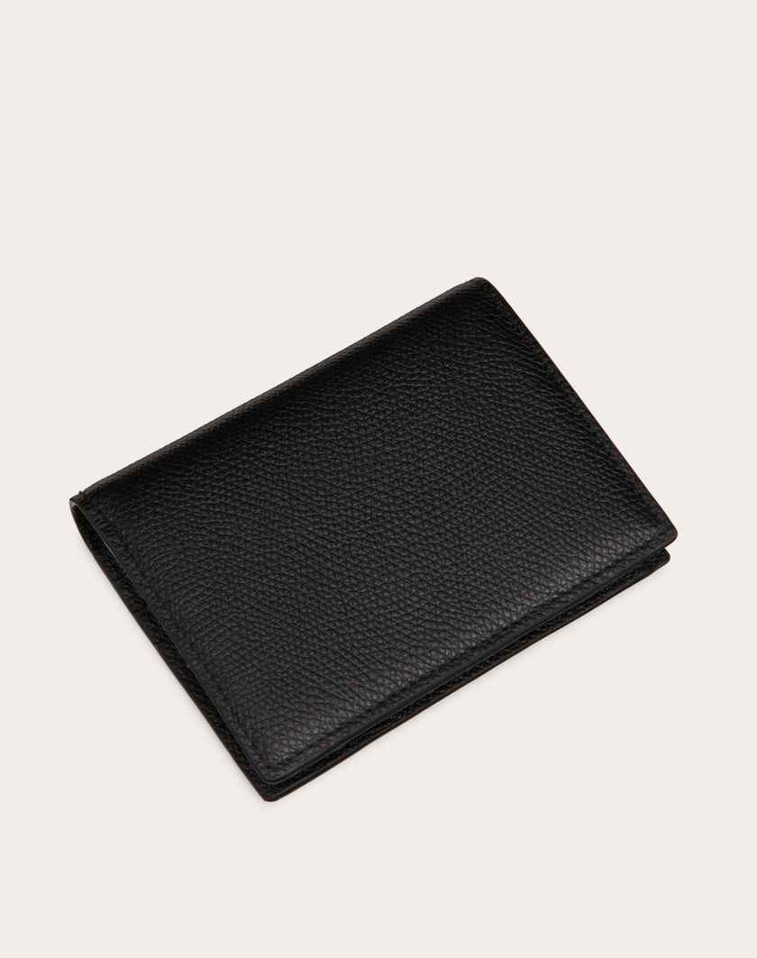 Valentino Handbags Portafoglio Compatto Vlogo Signature In Vitello Granato per Donna in Nero | Valentino IT Comprane uno, ottenene uno gratis
