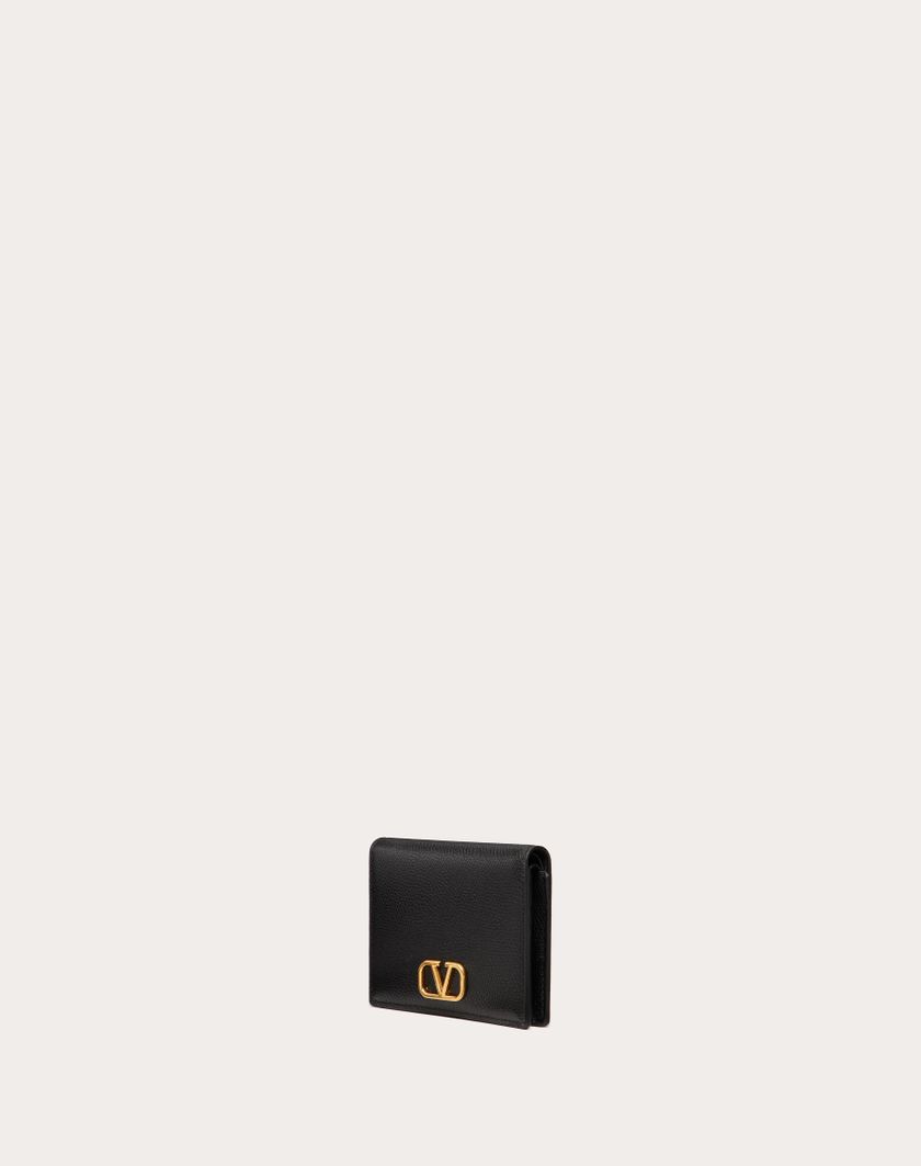 Valentino Handbags Portafoglio Compatto Vlogo Signature In Vitello Granato per Donna in Rose Cannelle | Valentino IT Offerte giornaliere