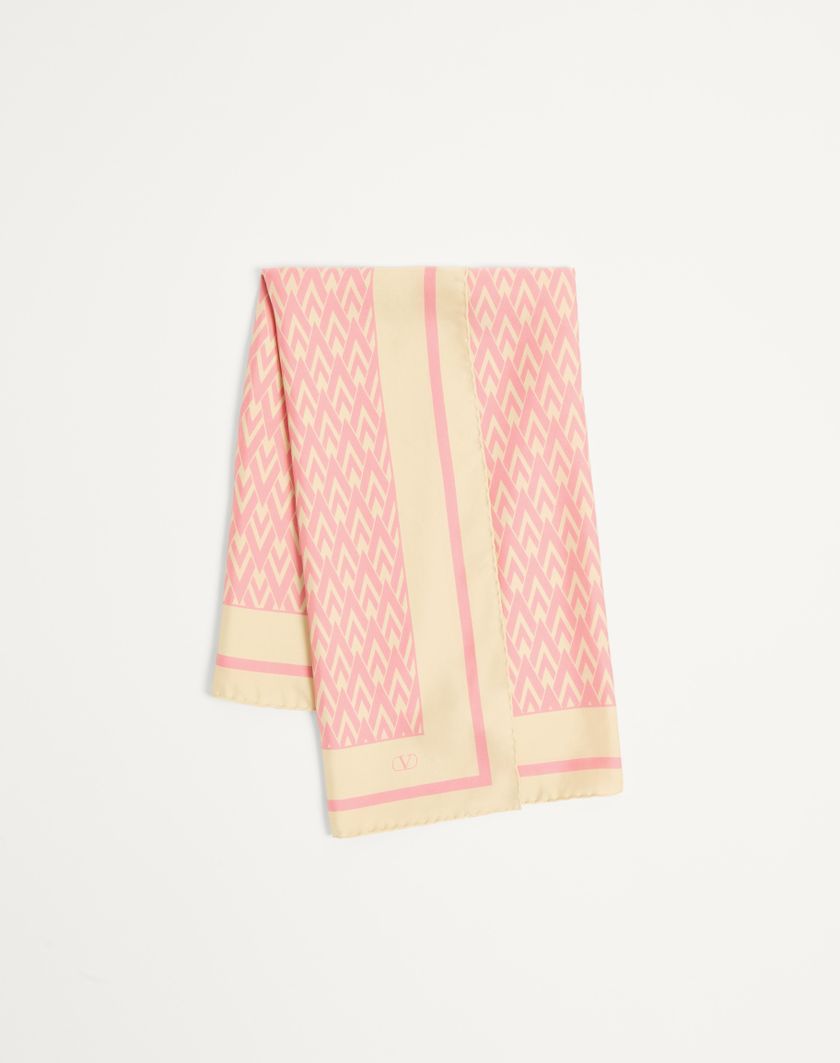Valentino Handbags Foulard Toute La V In Seta per Donna in Crema/nero | Valentino IT Ultimi due giorni