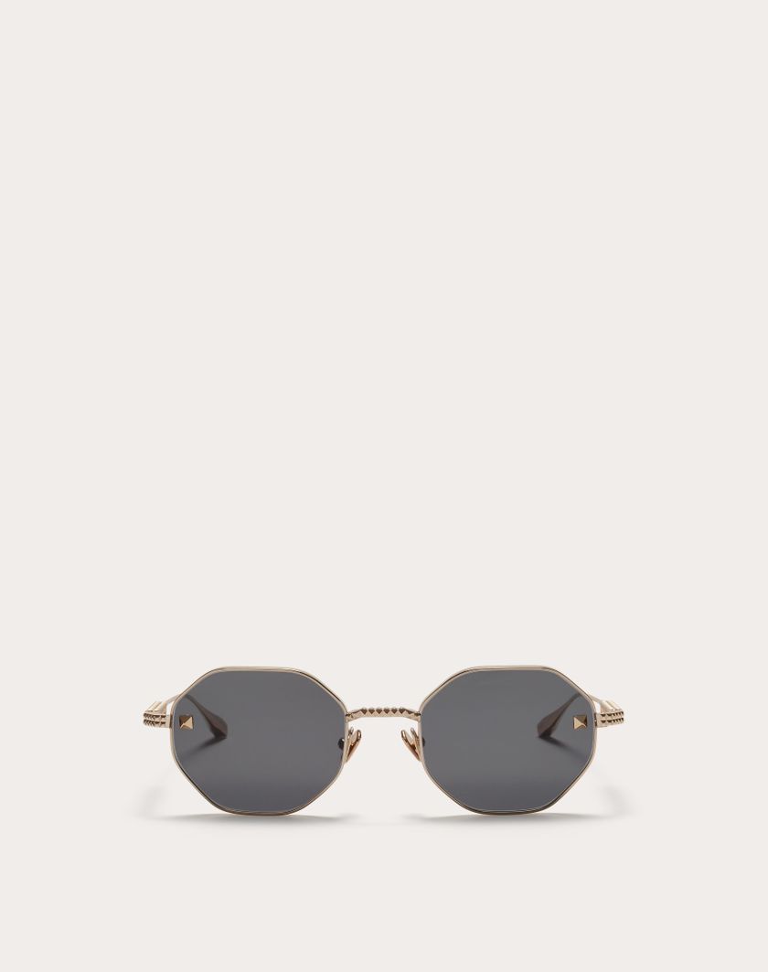 Valentino Handbags V-stud Occhiale Esagonale In Titanio in Grigio | Valentino IT Only for today